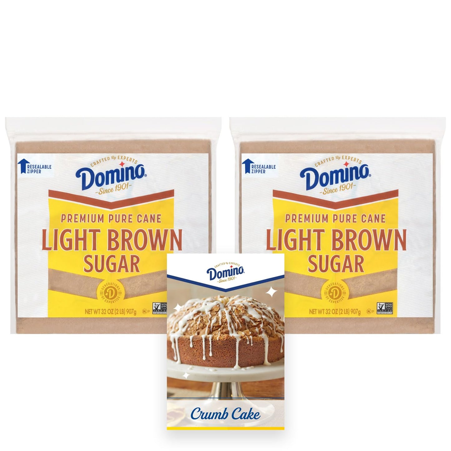 Domino®-Light-Brown-Sugar,-2-lb-Zipper-Bag-(2-Pack)---Ideal-Sugar-Baking-Desserts-1709
