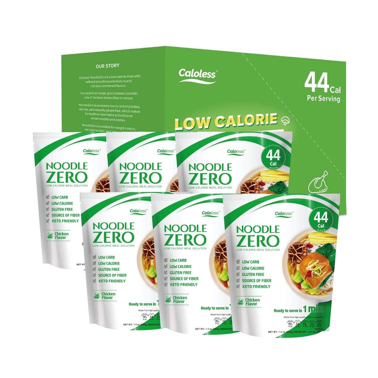 Caloless-Konjac-Shirataki-Noodles-6-Pack-Low-Calorie-Healthy-1449