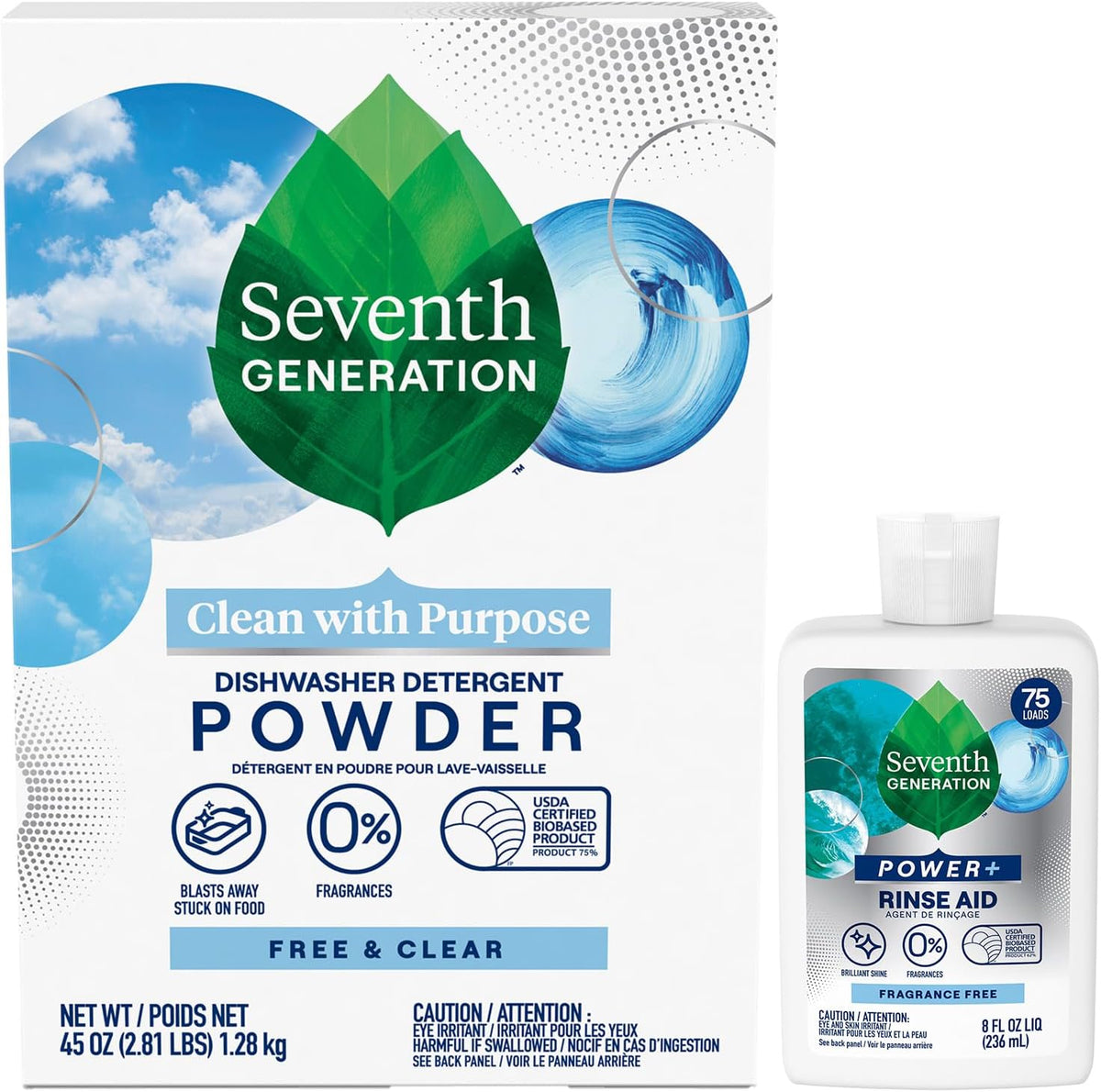 Seventh-Generation-Dishwasher-Detergent-Powder-+-Rinse-Aid,-Free-&-Clear---144