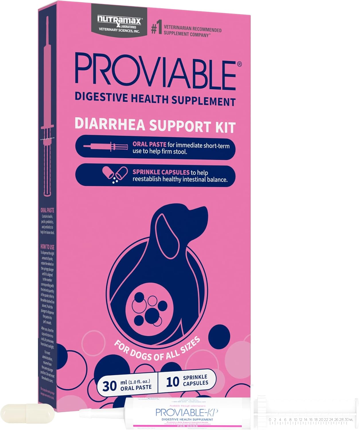 Nutramax-Proviable-Probiotics-for-Dogs,-Diarrhea-Support-Kit,-Digestive-Health-Supplement-Multiple-621