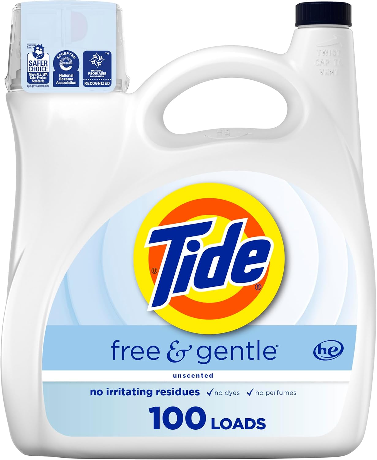 Tide-Free-&-Gentle-Liquid-Laundry-Detergent,-100-Loads,-132-4159
