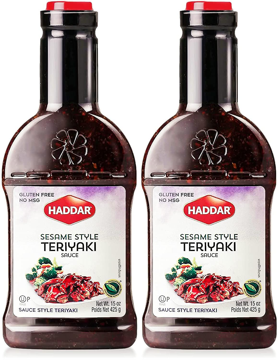 Haddar-Sesame-Style-Sweet-Teriyaki-Sauce-Marinade,-15oz-(2-Pack)-|-No-1411
