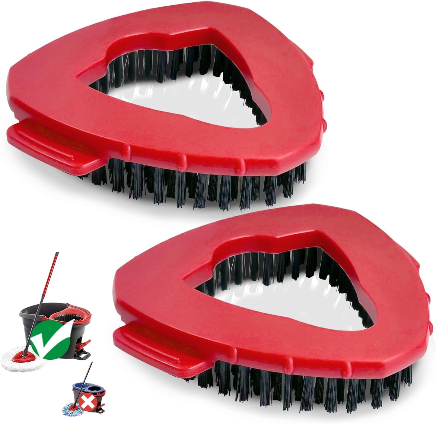 Spin-Mop-Scrub-Brush-Head-Compatible-with-oceda-EasyWring-1-Tank-System,-2-pcs-Scrub-Brush,-927