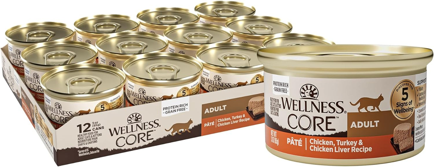 Wellness-CORE-Pate-Adult-Wet-Cat-Food,-Natural,-Protein-Rich,-Grain-Free,-Ounce,-Pack-Turkey1304