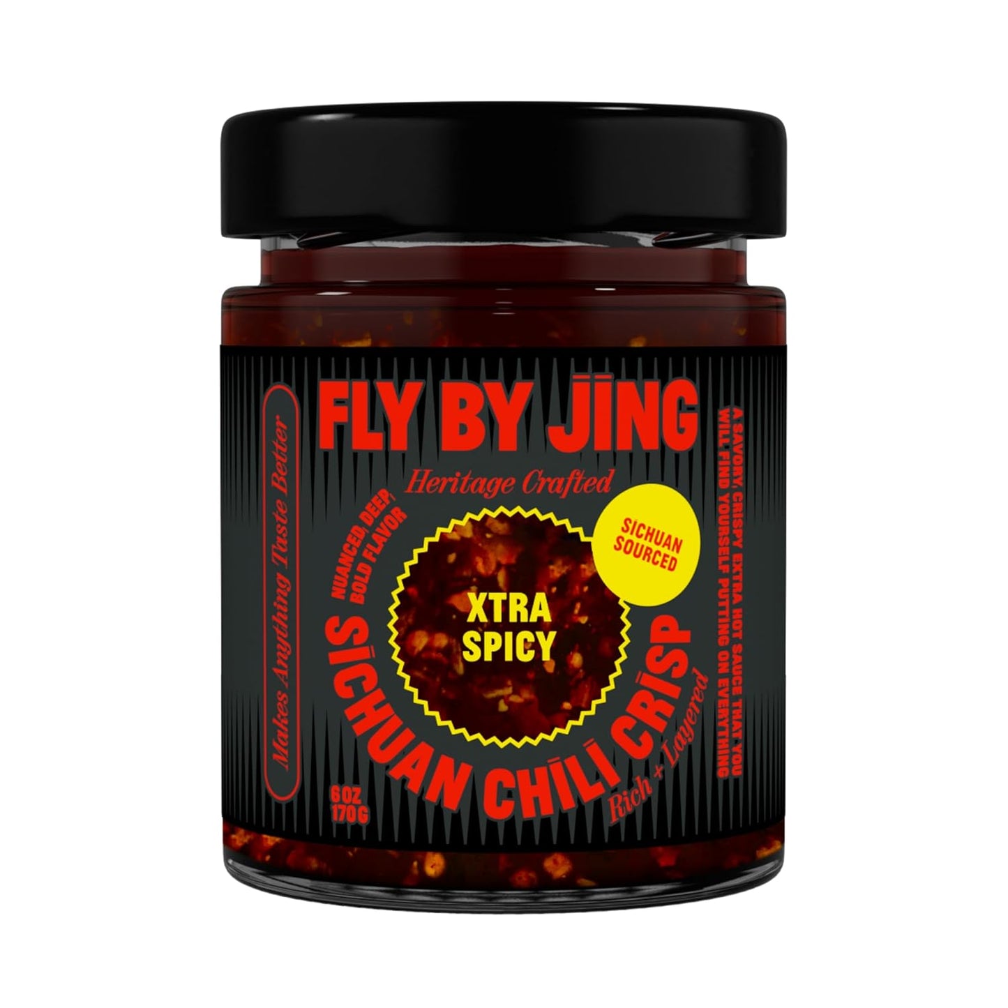 FLYBYJING-Xtra-Spicy-Sichuan-Chili-Crisp:-Premium-Chili-Oil-w/Crunchy-Garlic-and-1996