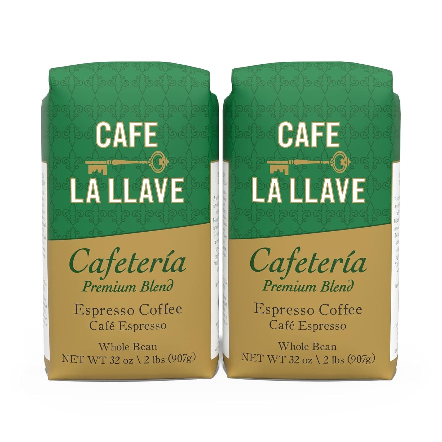 Cafe-La-Llave-Whole-Bean-Espresso-Coffee,-Premium-Dark-Roast,-32-oz-Bags-2842