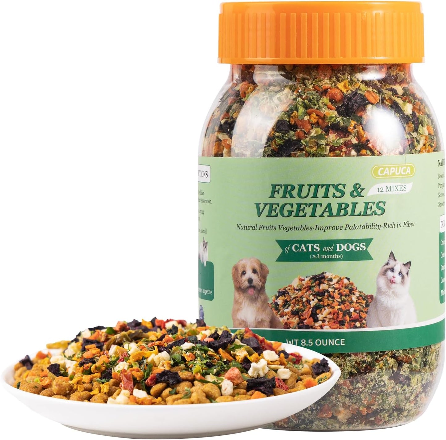 capuca-12-in-1-Vegetable-Fruit-Mix-Cats-Dogs-Treast---Natural-Ingredient-Toppers-Eaters,-Fiber1019