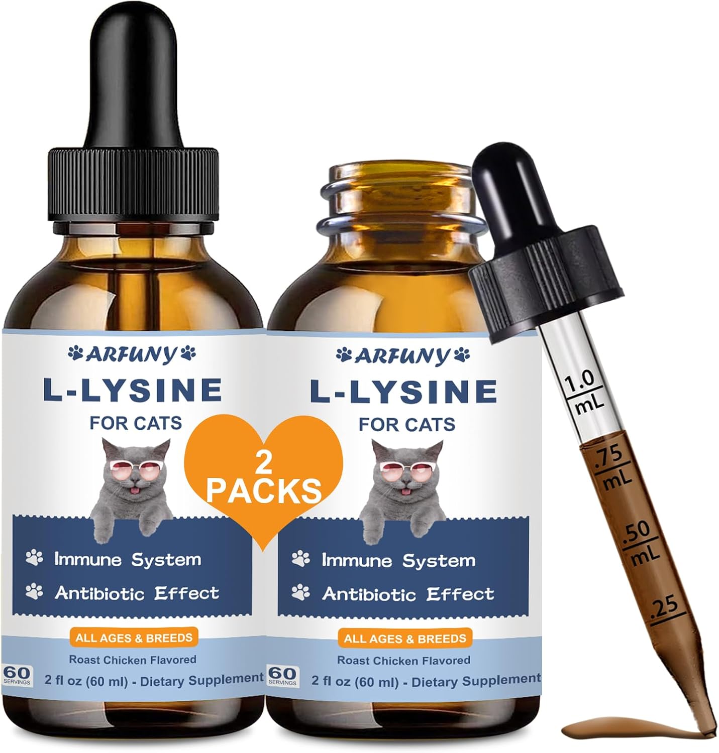 2-Pack-L-Lysine-for-Cats,-Respiratory,-Eye-Function,-Immune-Support,-120ML-|-Cat-Lysine-1447