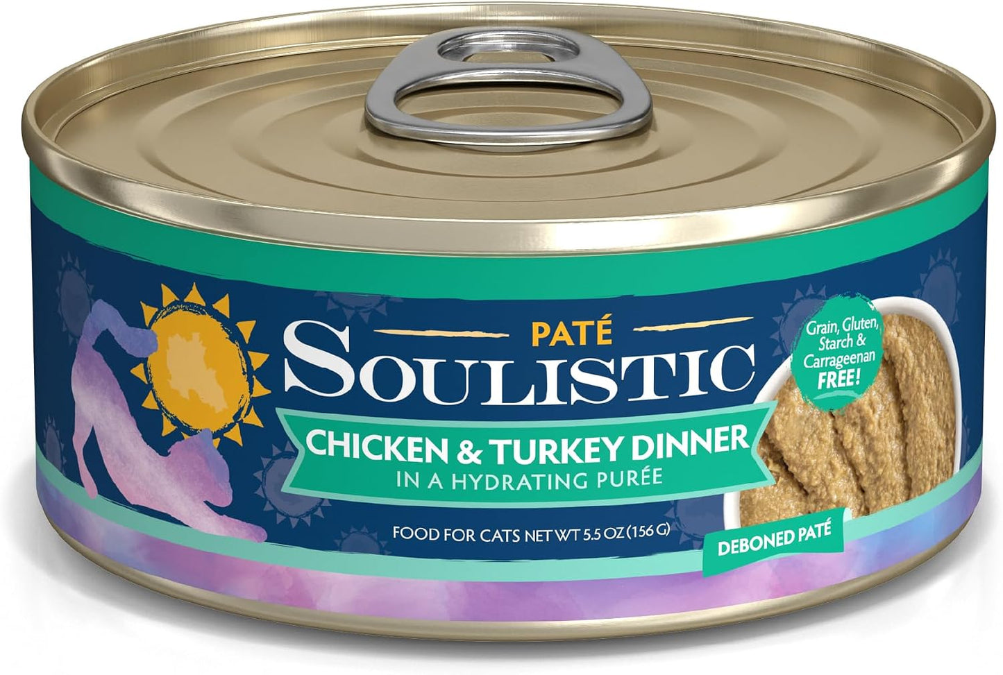 Soulistic-Paté-Wet-Cat-Food,-Chicken-and-Turkey-Dinner-in-a-Hydrating-Purée,-514