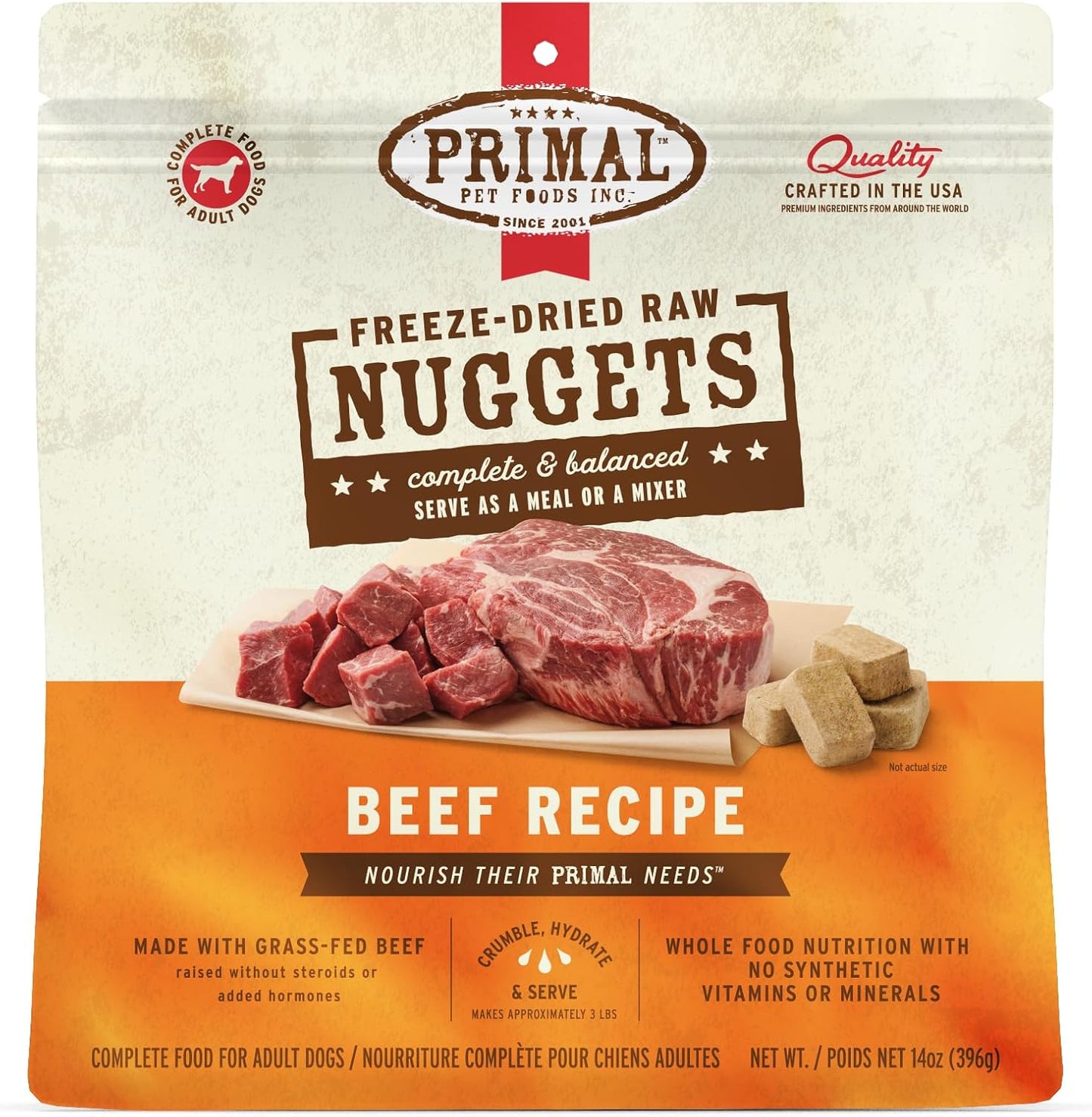 Primal-Freeze-Dried-Raw-Dog-Food-Nuggets,-Beef,-3371