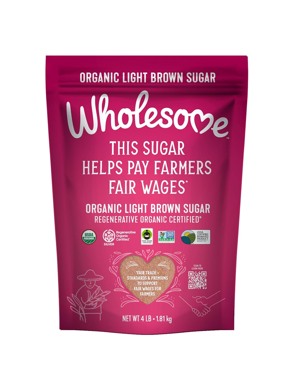 Wholesome-Fair-Trade-Organic-Light-Brown-Sugar,-64oz,-1-Pack-----------1957