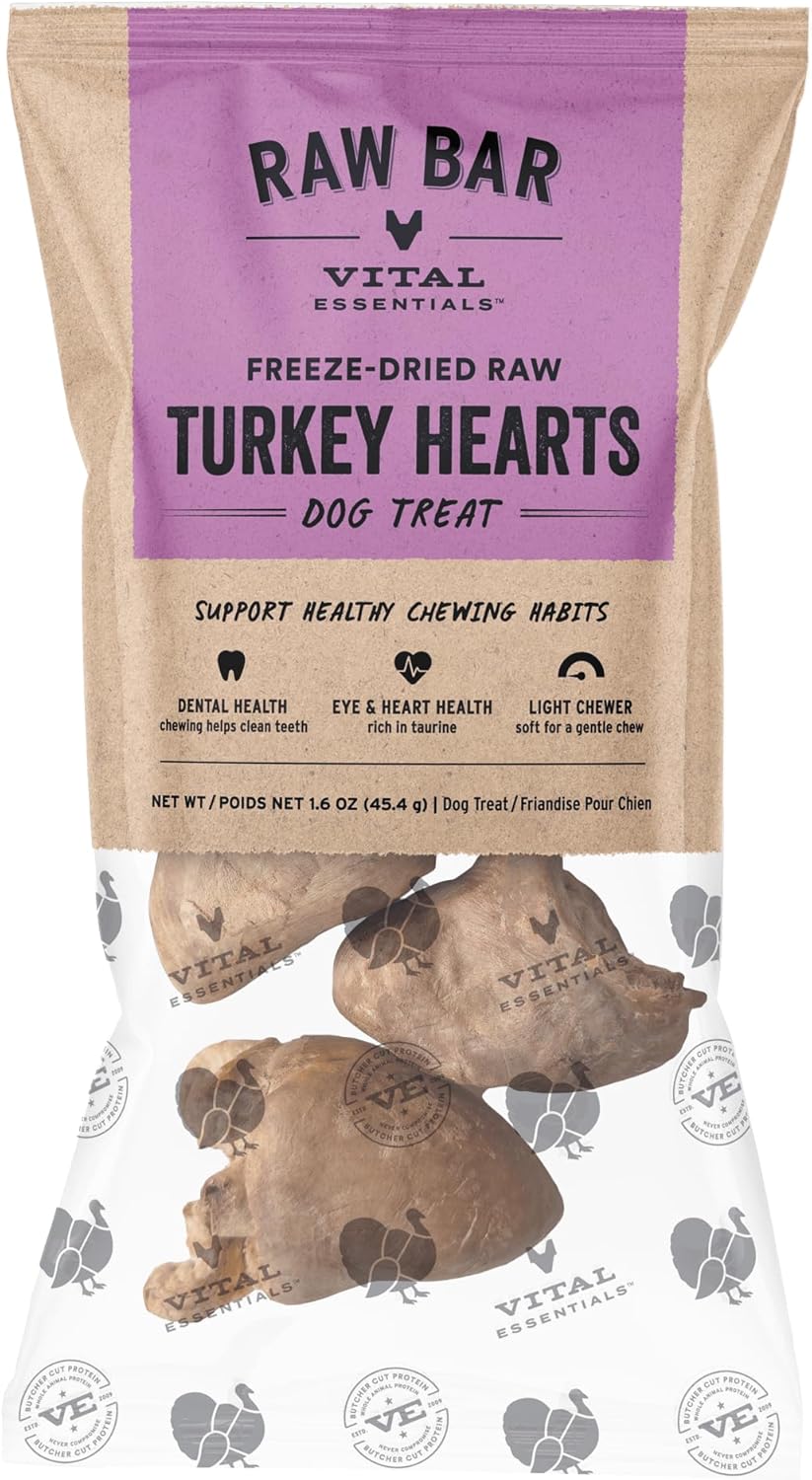 Vital-Essentials-RAW-BAR-Freeze-Dried-Raw-Turkey-Hearts-Dog-Treats-|-Ingredient-1206