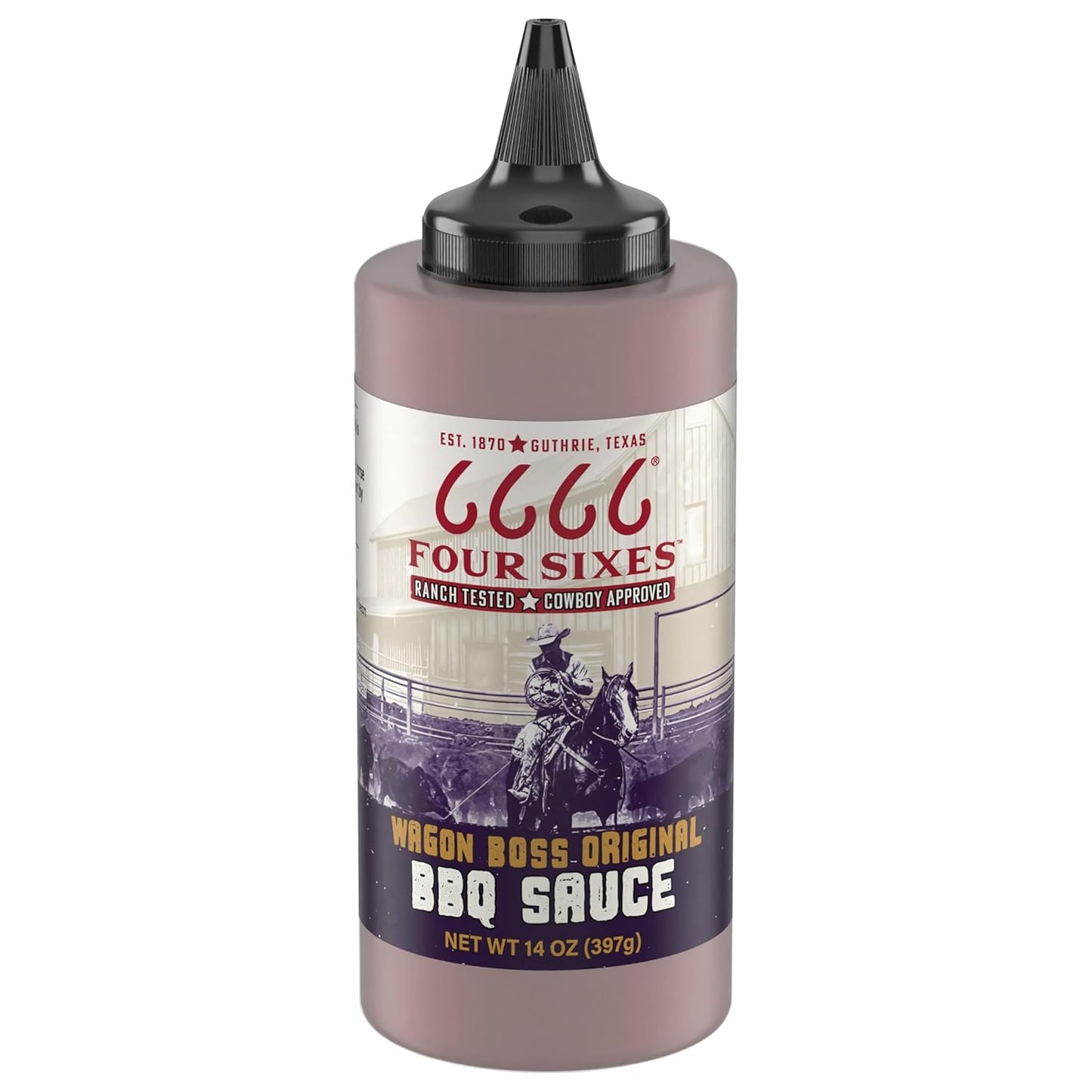 6666-Four-Sixes-Wagon-Boss-Original-BBQ-Sauce,-14-Ounce-----1604