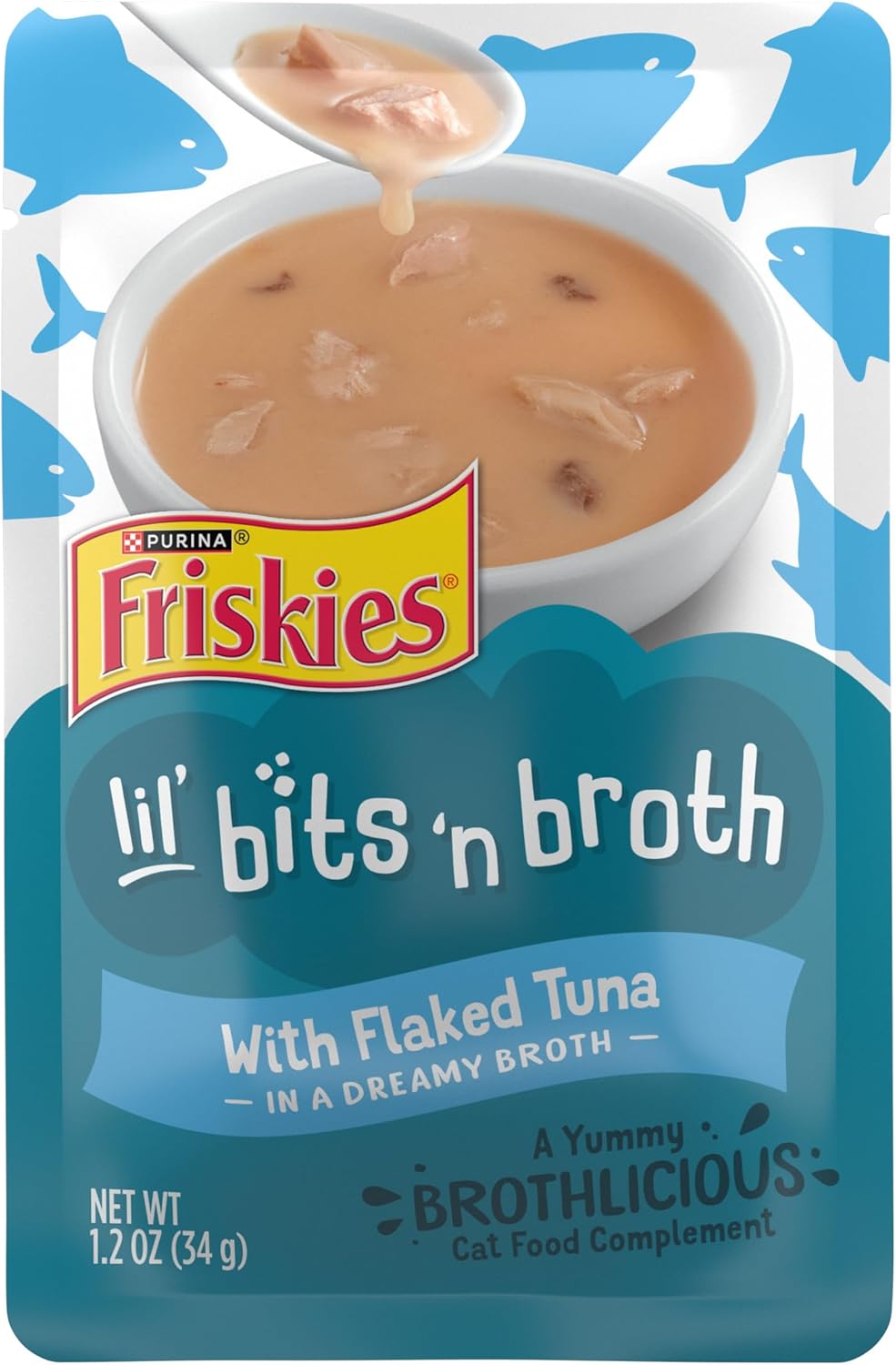 Purina-Friskies-Lickable-Cat-Food-Toppers-Bits-‘n-Broth-with-Flaked-in-Dreamy--1325