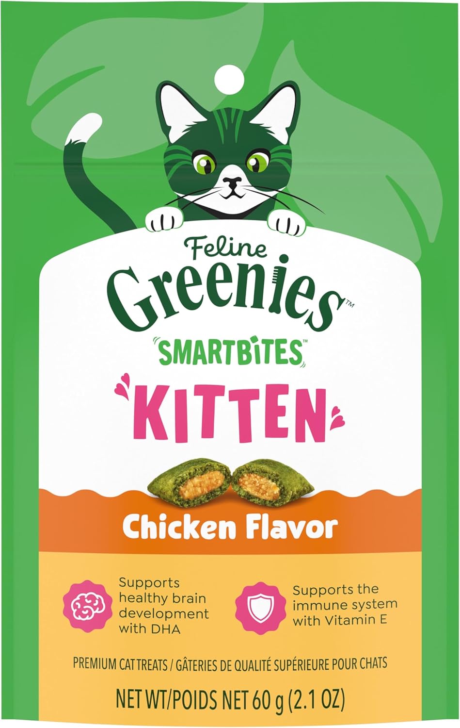 Greenies-Feline-Smartbites-Kitten-Treats,-Chicken-Flavor,-2.1-oz.-Pouch-----578