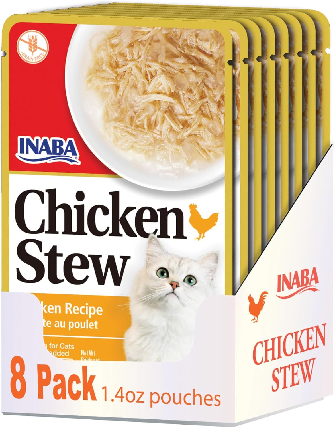 INABA-Chicken-Stew-for-Cats,-Side-Dish/Topper-with-Vitamin-E,-1.4-Ounce-Pouch,-999