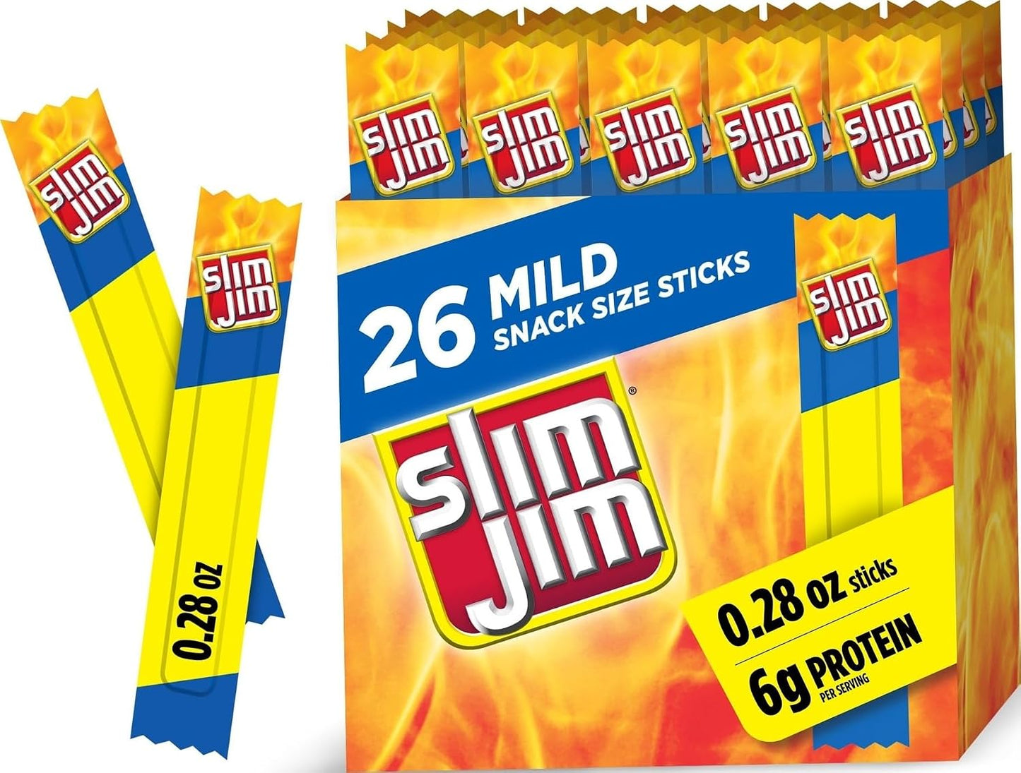 Slim-Jim-Smoked-Jerky-Snack-Sticks,-Mild-Flavor,-0.28-oz.,-26-ct------2098