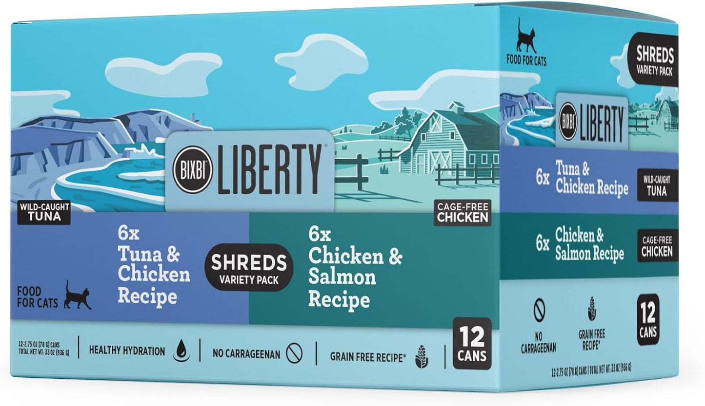 BIXBI-Liberty-Wet-Cat-Food-Shreds-Variety-Pack-Featuring-Chicken/Salmon-Recipe-Tuna/Chicken-–-Ounce1384