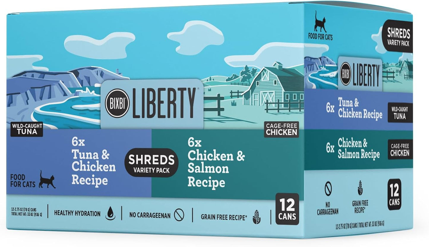 BIXBI-Liberty-Wet-Cat-Food-Shreds-Variety-Pack-Featuring-Chicken/Salmon-Recipe-&-Tuna/Chicken-1174