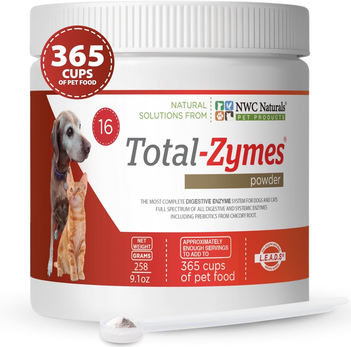 Total-Zymes-Digestive-Enzymes-for-Cats-and-Dogs,-Unflavored,-Gut-Health-with-Prebiotic-to-711