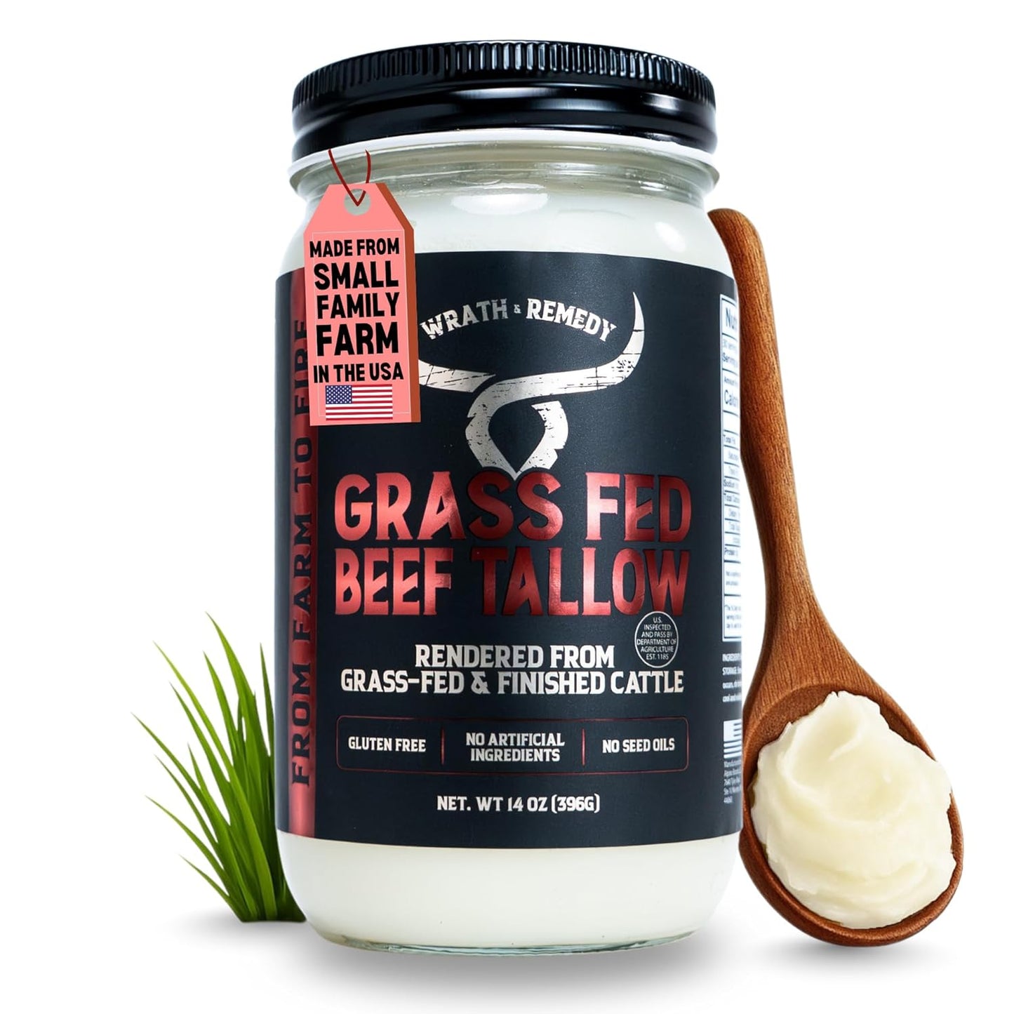Beef-Tallow-for-Cooking-(14-oz)-—-US-Made,-1-Grass-Fed-and-Finished-Fat,-Flavor-1965
