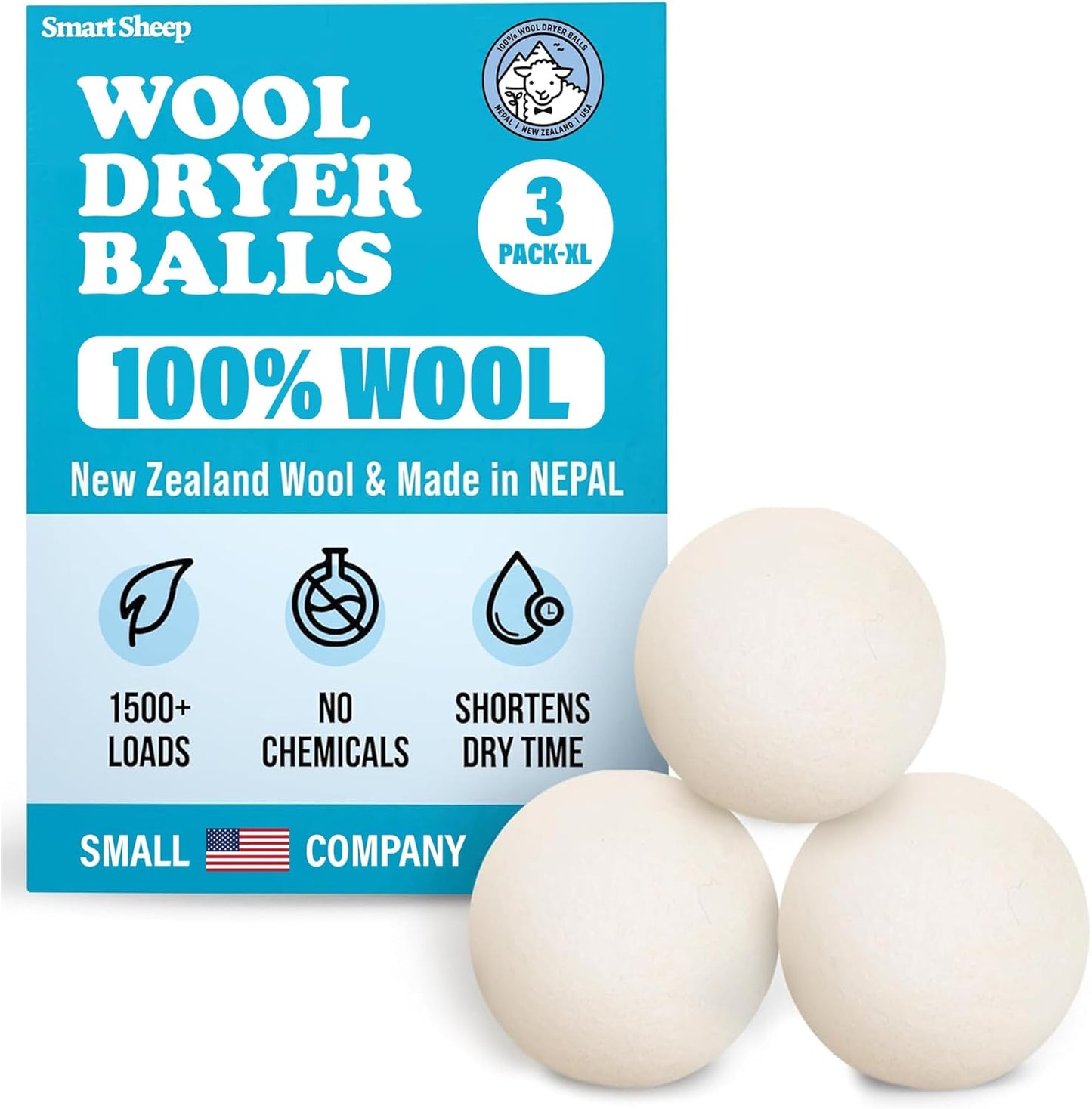 Wool-Dryer-Balls---Smart-Sheep-3-Pack---XL-Premium-Natural-Fabric-1106