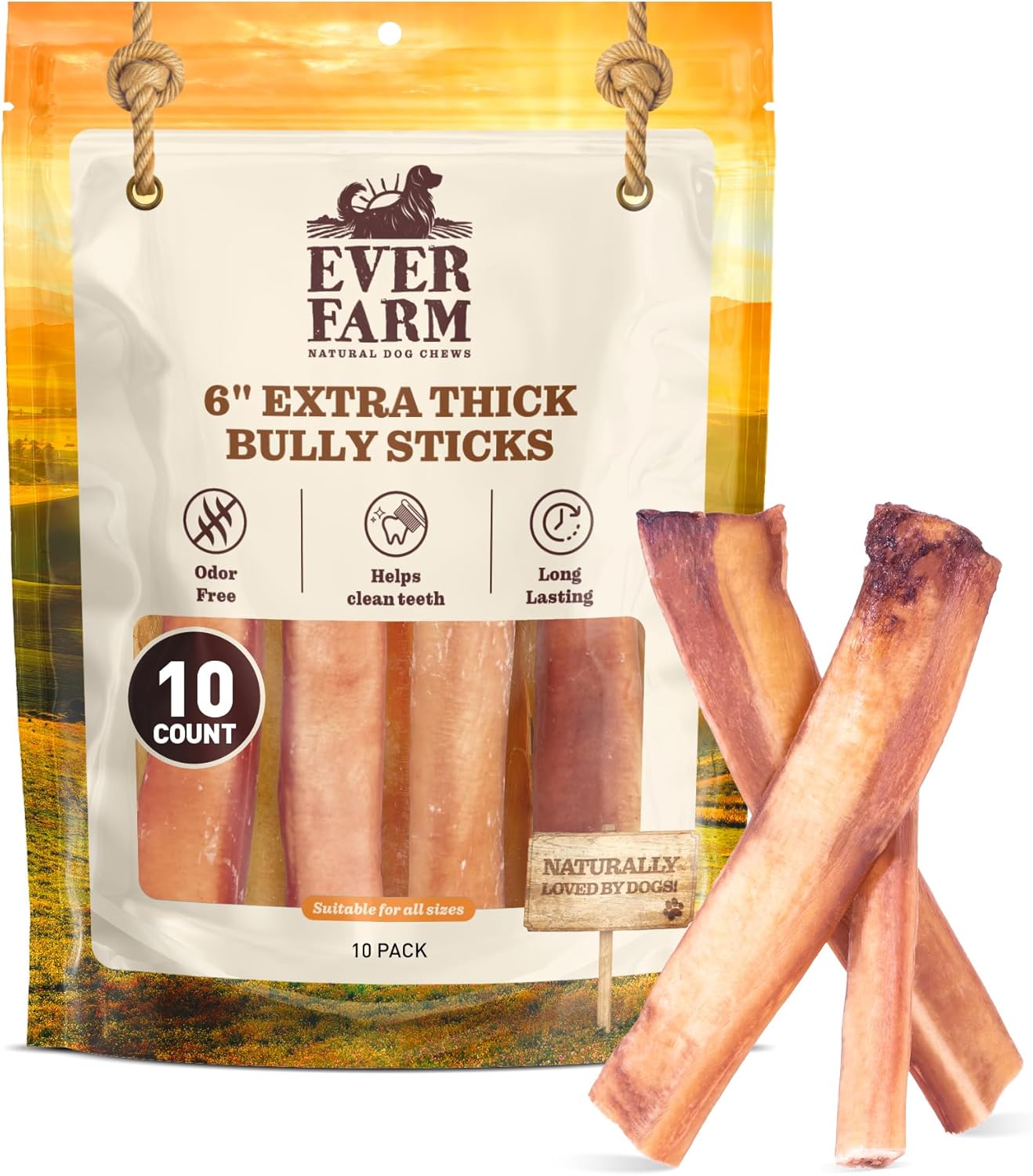 Pet-Odor-Free-Extra-Thick-Jumbo-Bully-Sticks-for-Large-Dogs-(6",-Pack)-2147