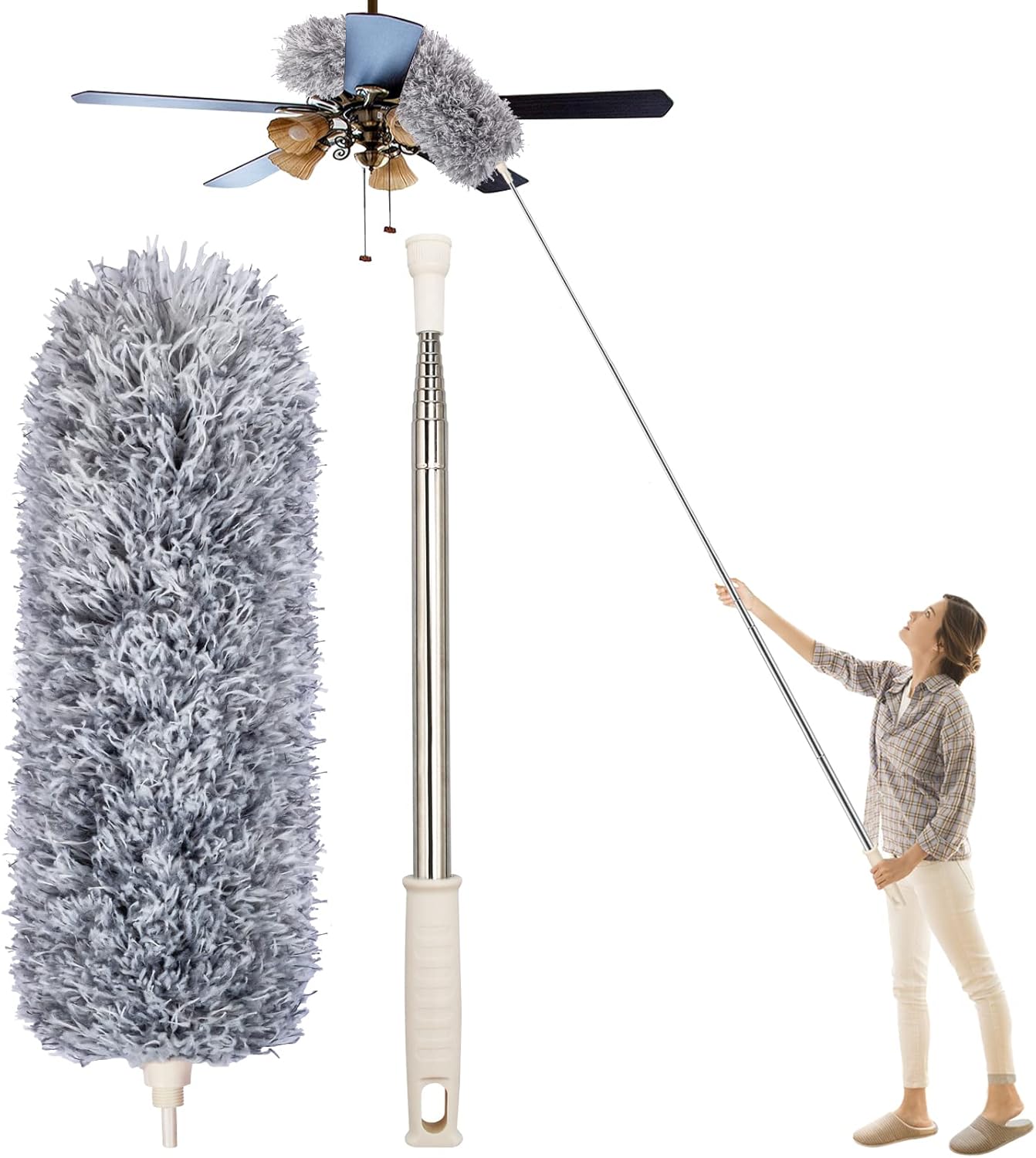 Dusters-for-Cleaning-High-Ceiling-Fan,-Newliton-Microfiber-Feather-Duster-with-30''-to-100''-Telescoping-436