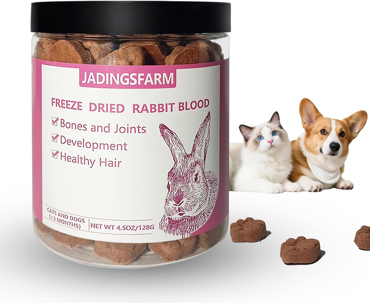Freeze-Dried-Dog-&-Cat-Treats-–-Iron-Rich-Rabbit-Blood,-High-Protein-Training-Rewards,-893
