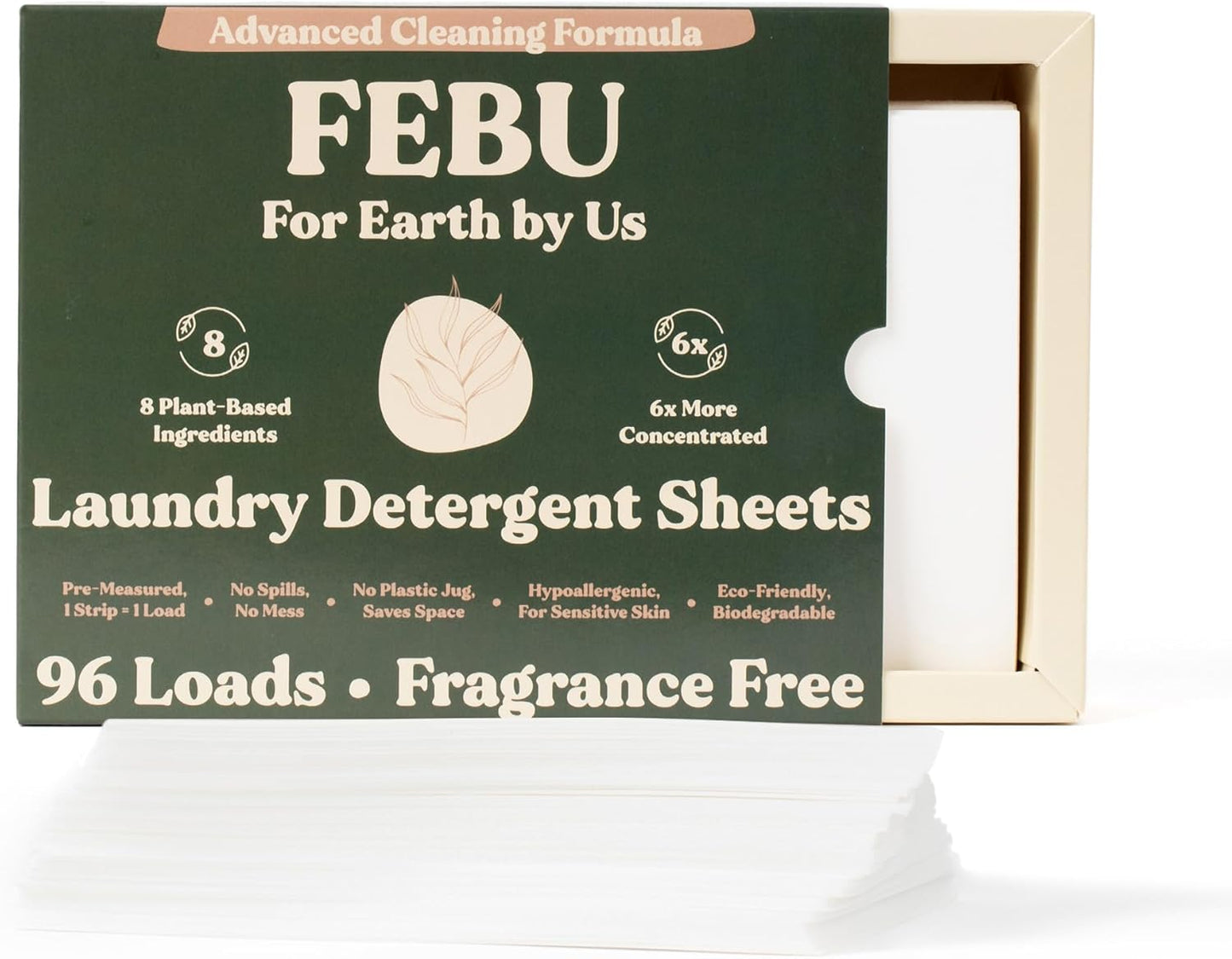 FEBU-Eco-Friendly-Laundry-Detergent-Sheets,-Fragrance-Free,-96-Loads,-2720