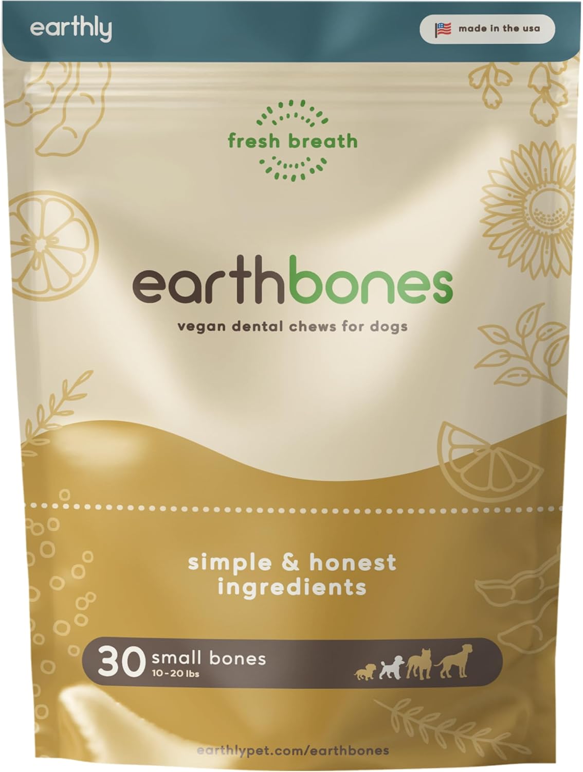Earthbones-Dental-Chews-for-Dogs-10-20lbs,-30-Bones-2687