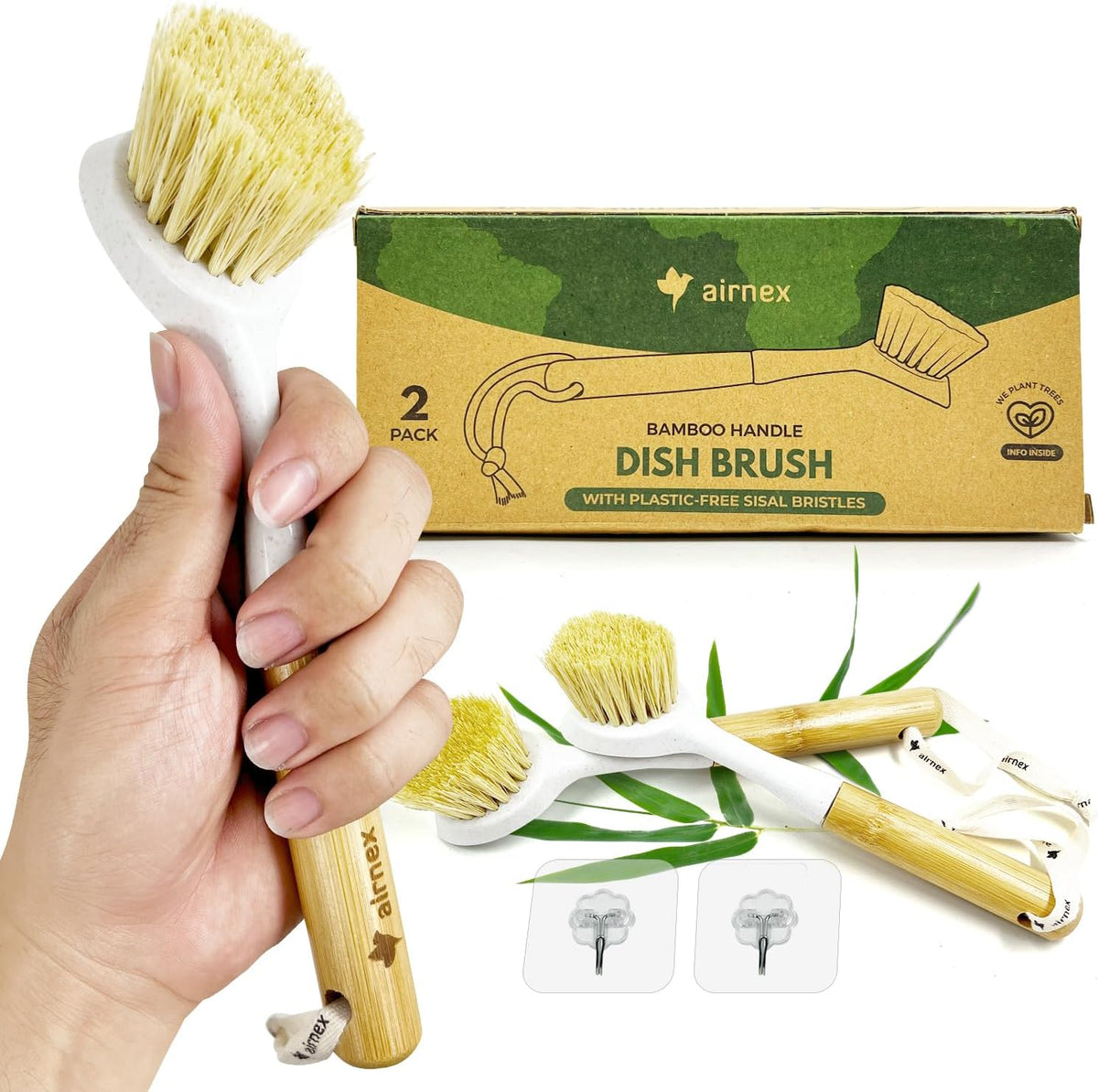 Bamboo-Dish-Brush-Set-of-2---Dishwasher-Brush-w/Handle-Made-of-4