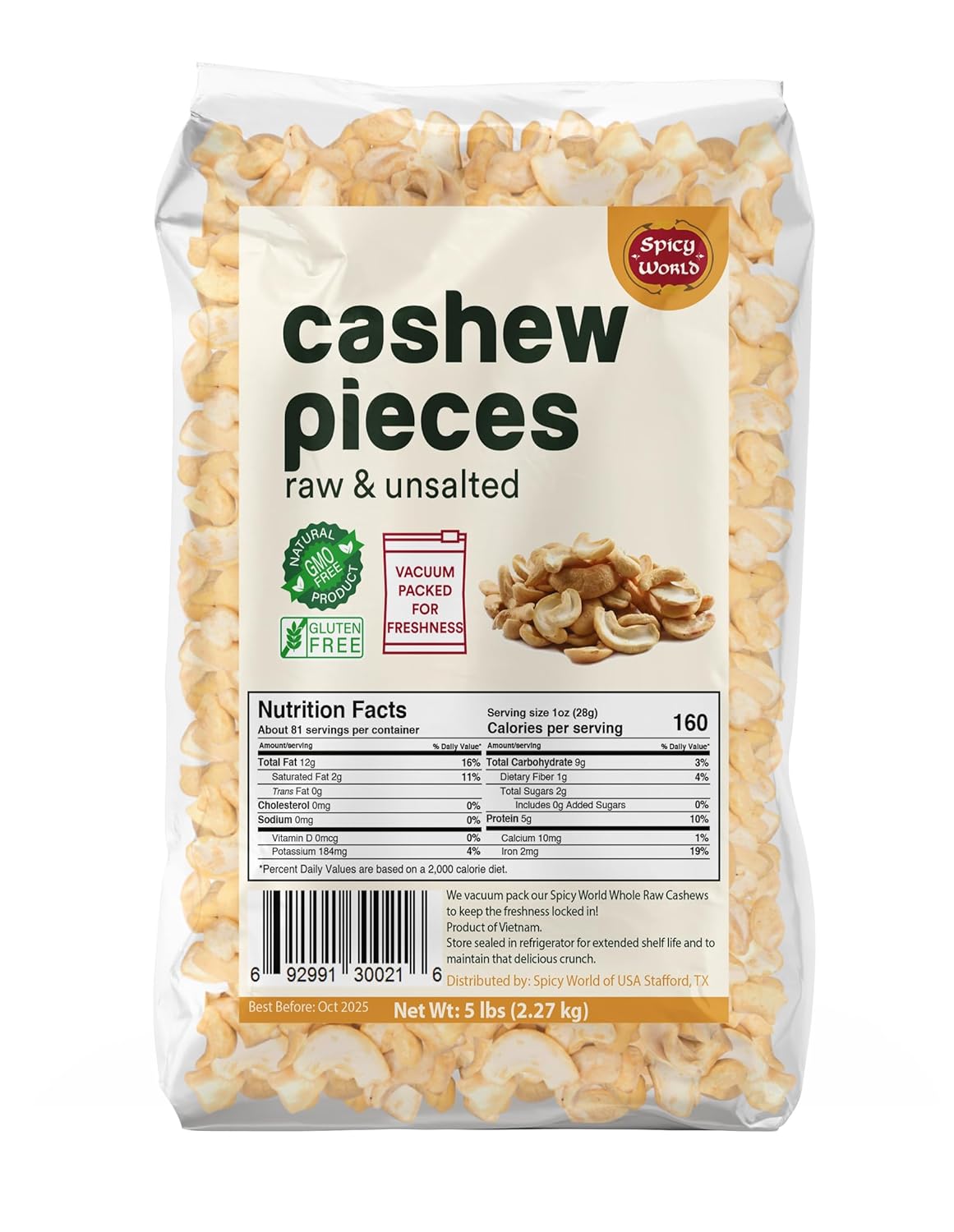 Spicy-World-Raw-Cashew-Pieces-80oz-(5-LBS)---Natural-Bulk-Raw-Unsalted-for-1669