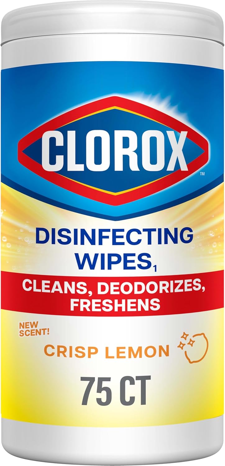 Clorox-Disinfecting-Cleaning-Wipes,-Antibacterial,-Bleach-Free,-Crisp-Lemon,-75-Count-(Pack-May-Vary)---1916