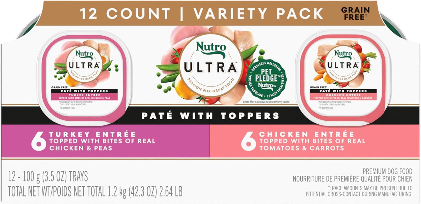 Nutro-Ultra-Wet-Dog-Food-Pate-with-Food-Toppers-for-Dogs,-Chicken-&-1525