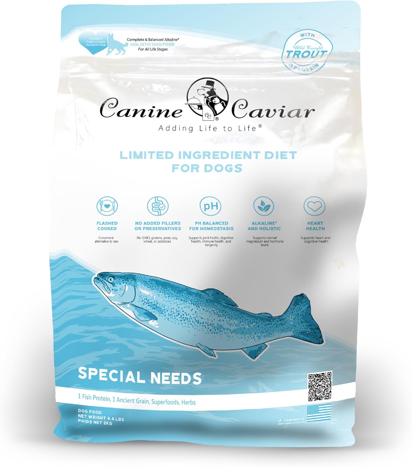 Canine-Caviar---Necesidades-especiales:-Trucha-y-avena-molida-1141