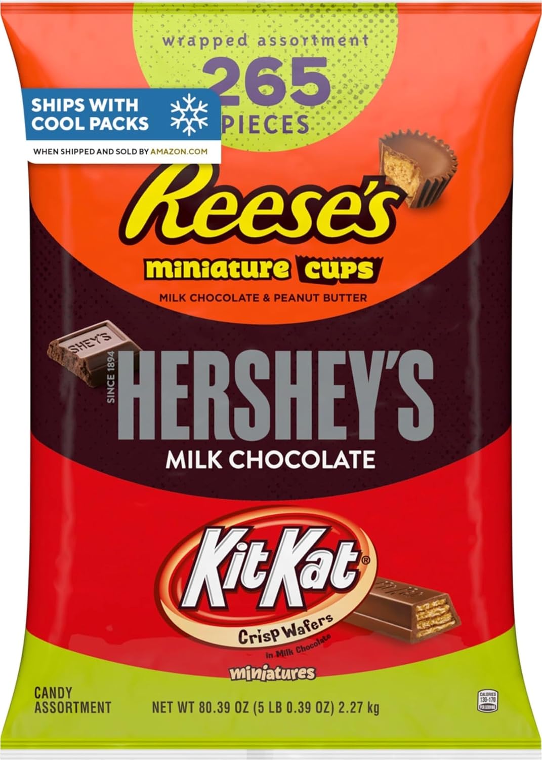 HERSHEY'S,-KIT-KAT-&-REESE'S-Assorted-Chocolate-Candy-Bag,-80.32-oz--|-Miniature-Hershey-Bars,-1729