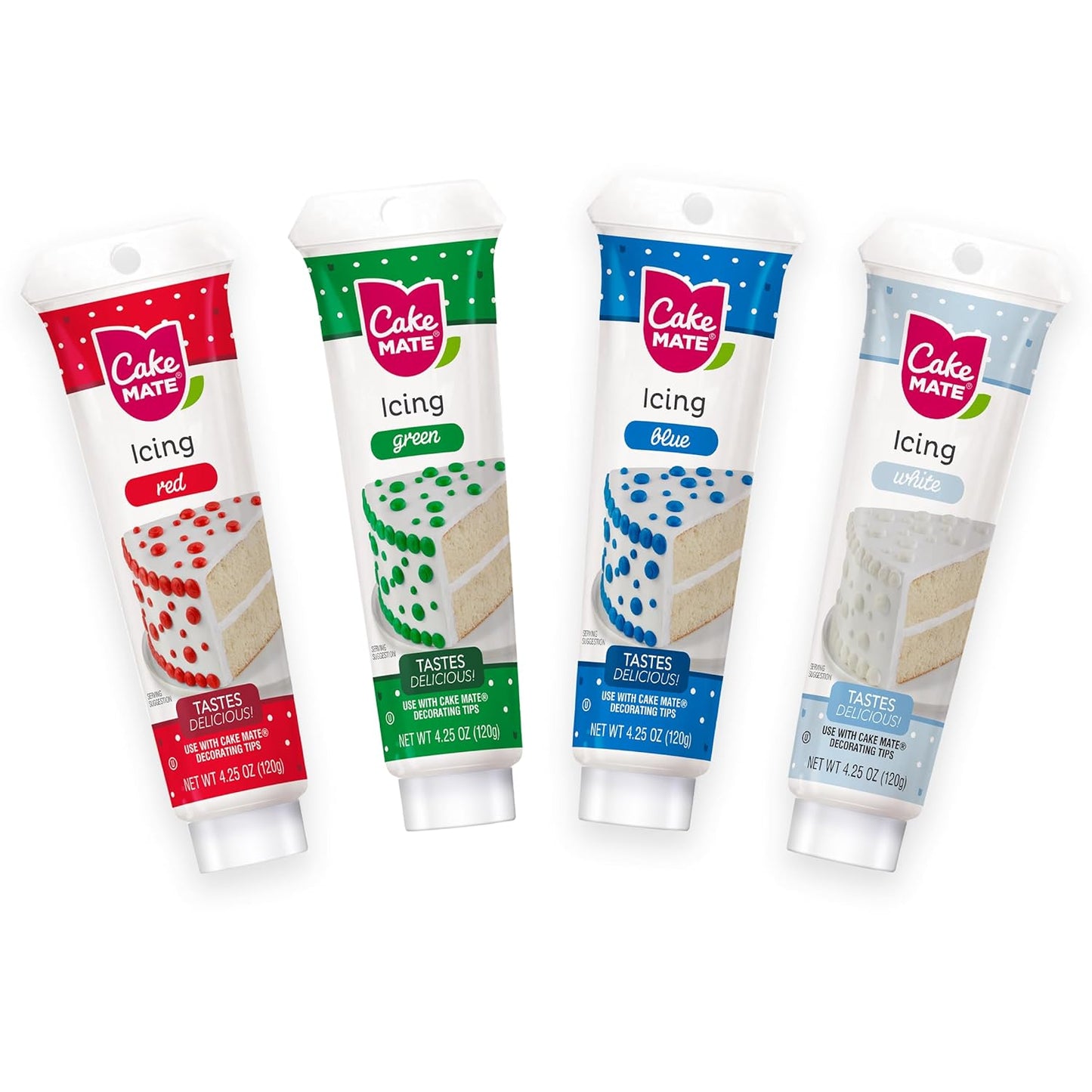 Cake-Mate-Holiday-Decorating-Icing-Bundle---Blue,-White,-Green,-and-Red-Perfect-Cakes,-1193