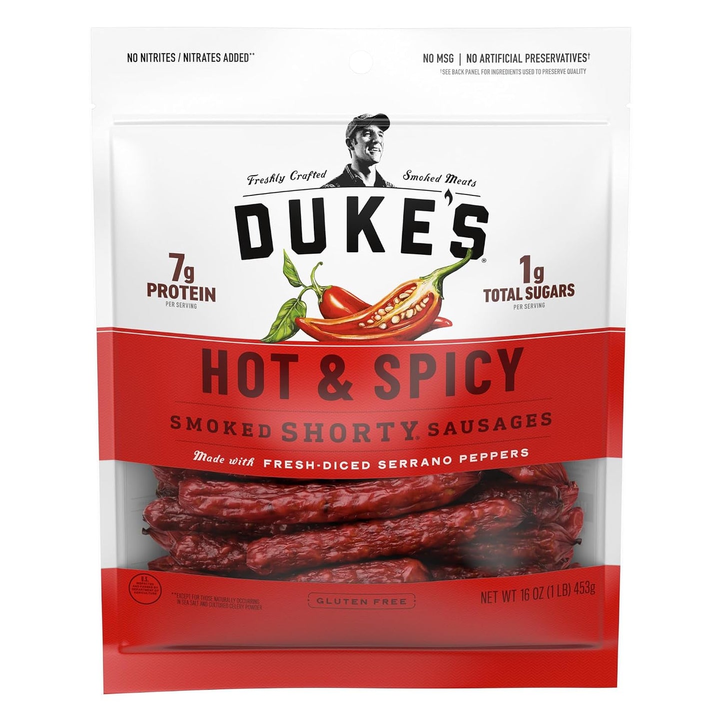 Duke's-Pork-Hot-&-Spicy-Smoked-Shorty-Sausages,-16-oz.-------1877