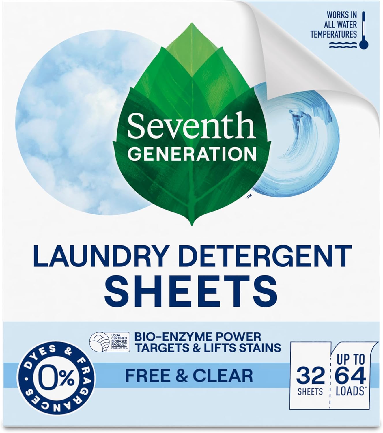 Seventh-Generation-Laundry-Detergent-Sheets-32ct-Free-&-Clear-Removes-3993