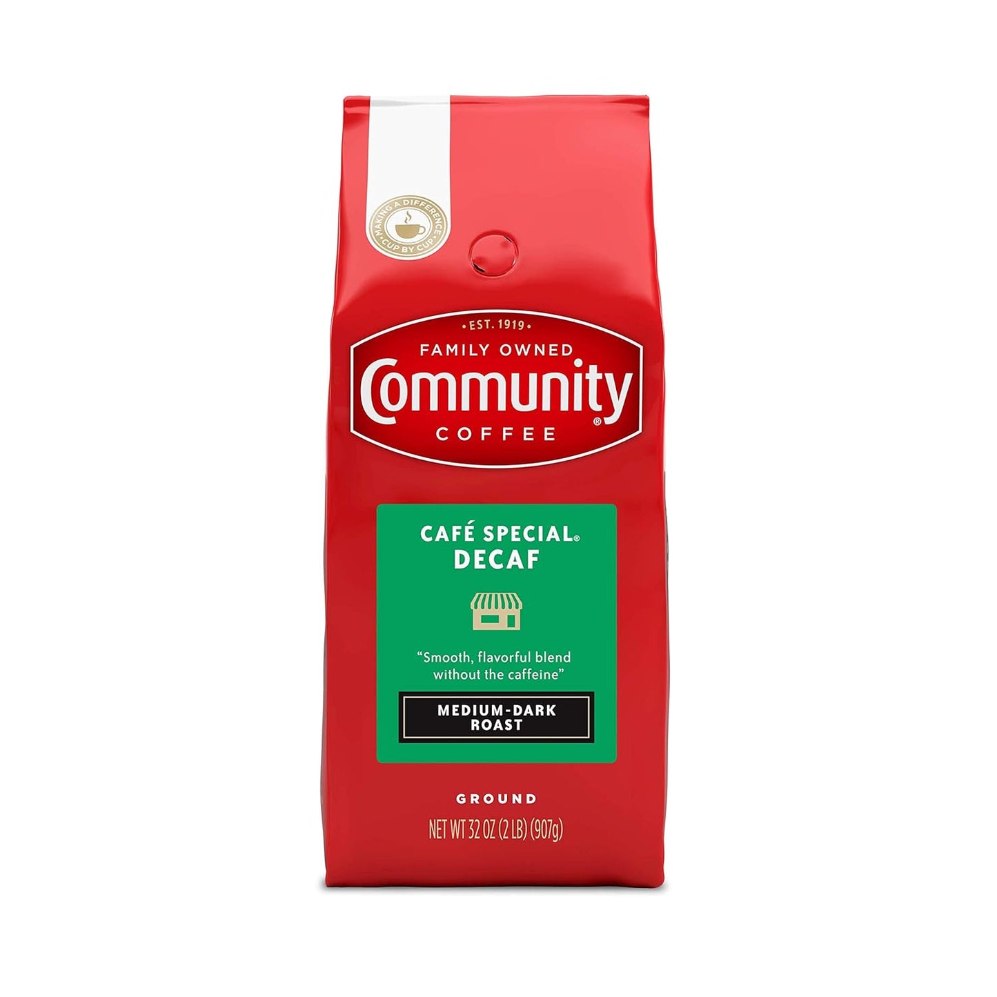 Community-Coffee-Café-Special-Decaf-Ground-Coffee,-Medium-Dark-Roast,-32-Ounce-Bag-2703