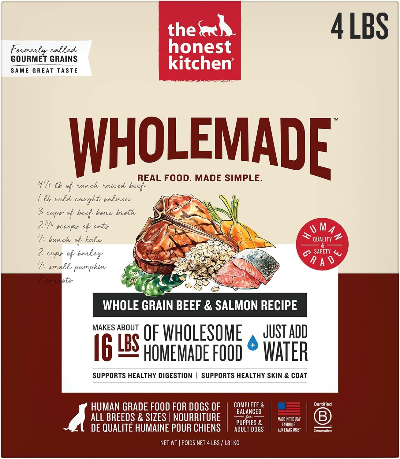 The-Honest-Kitchen-Human-Grade-Wholemade™-Dehydrated-Dog-Food,-Whole-Grain-Dog-Food,-1335