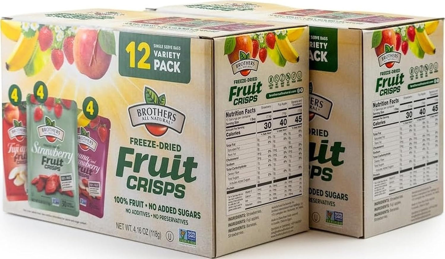 Brothers-All-Natural-Freeze-Dried-Fruit-Crisps,-Variety-Pack,-24-Single--Serve-Bags,-Fuji-Strawberry,-1153