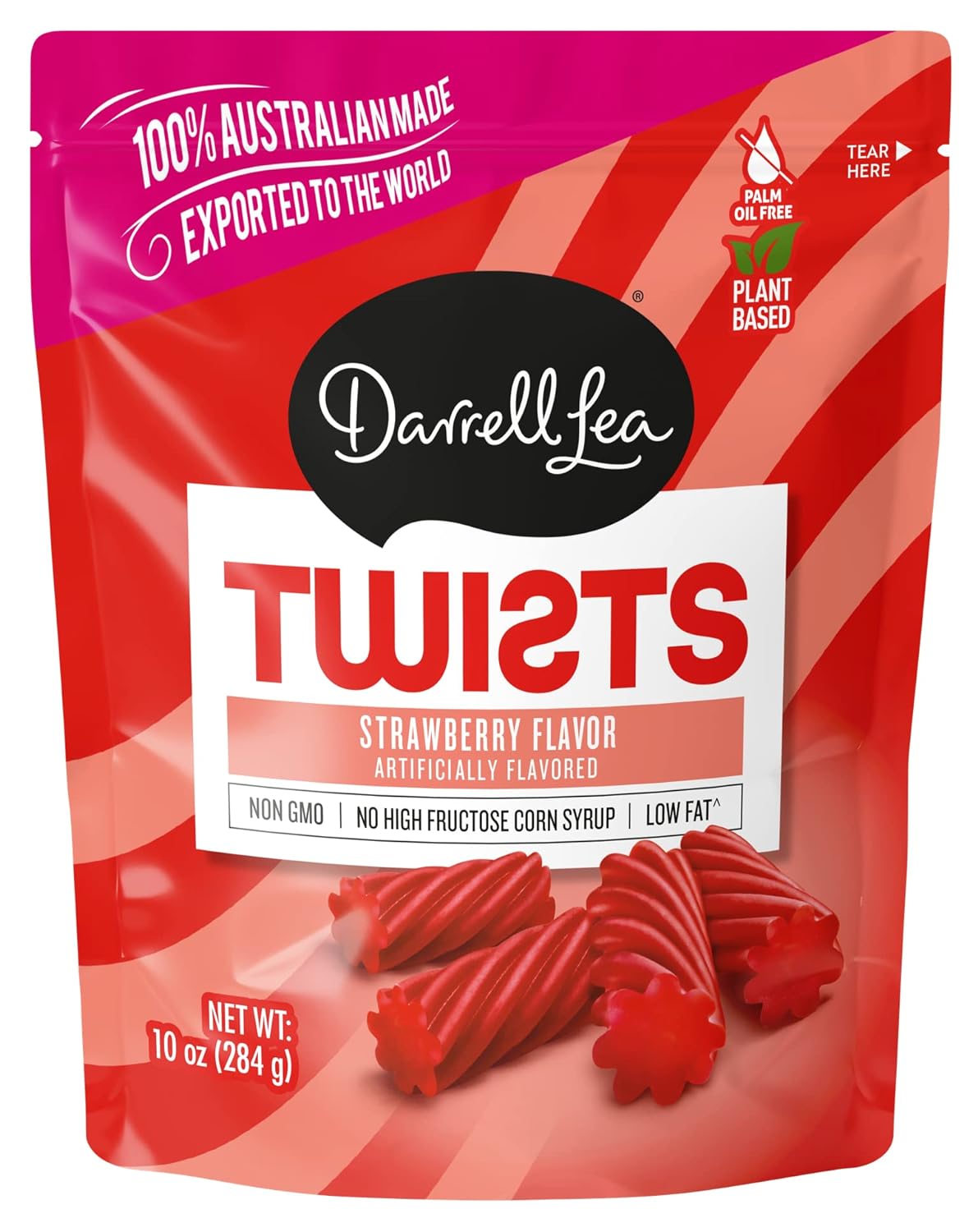 Darrell-Lea-Twists-Australian-Licorice,-Strawberry-Flavor,-10-13