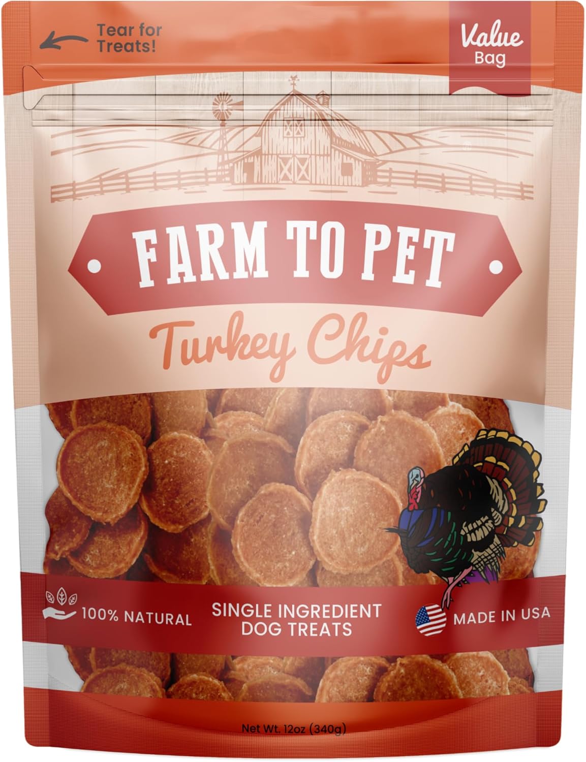 Farm-To-Pet-Dog-Training-Treats,-Healthy-Turkey-Dog-Treats---oz,-2184