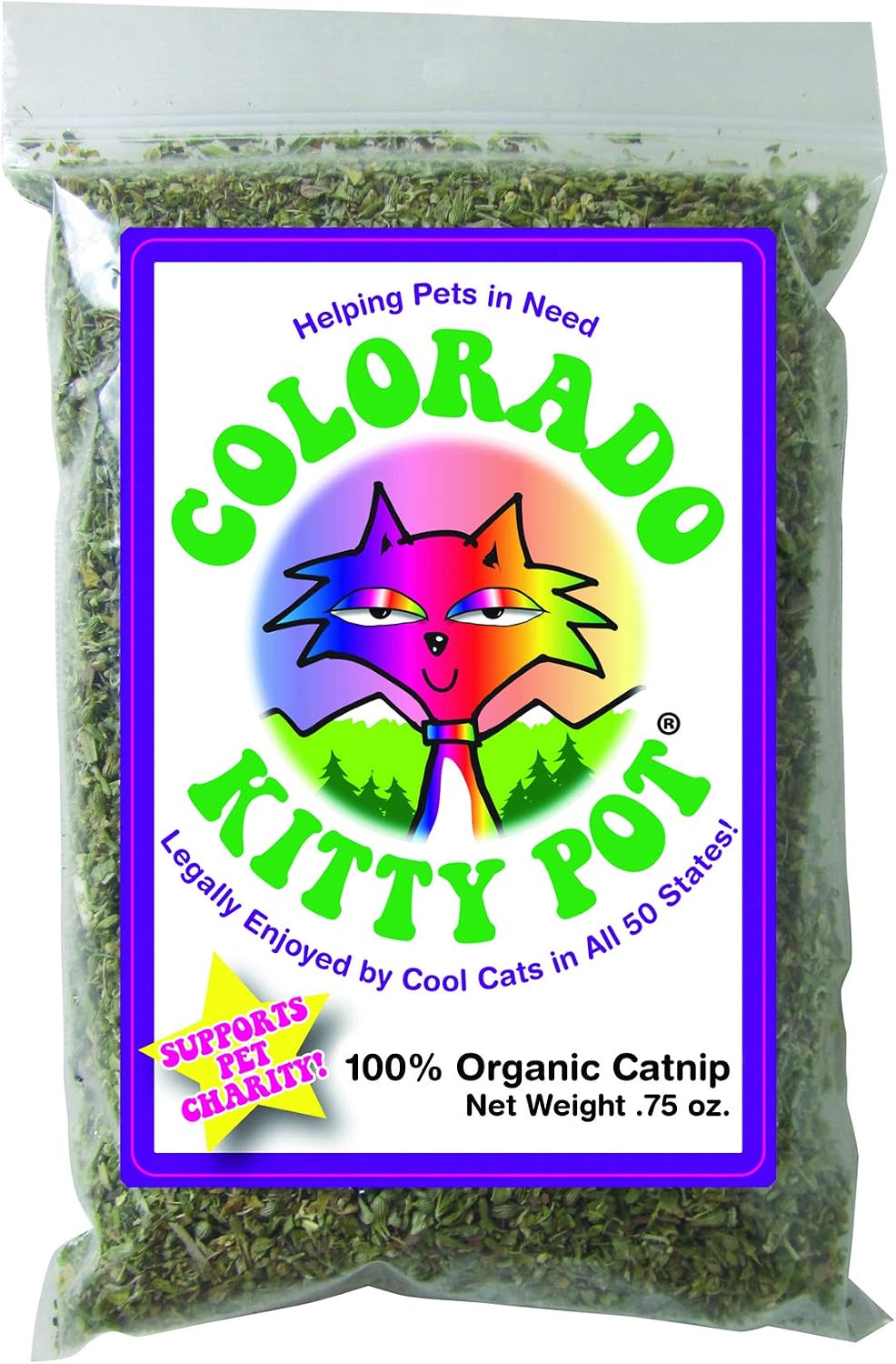 Colorado-Kitty-Pot-Organic-Catnip-in-Food-Grade,-3.5x5"-Poly-Bag-with-Hang-Hole,-4