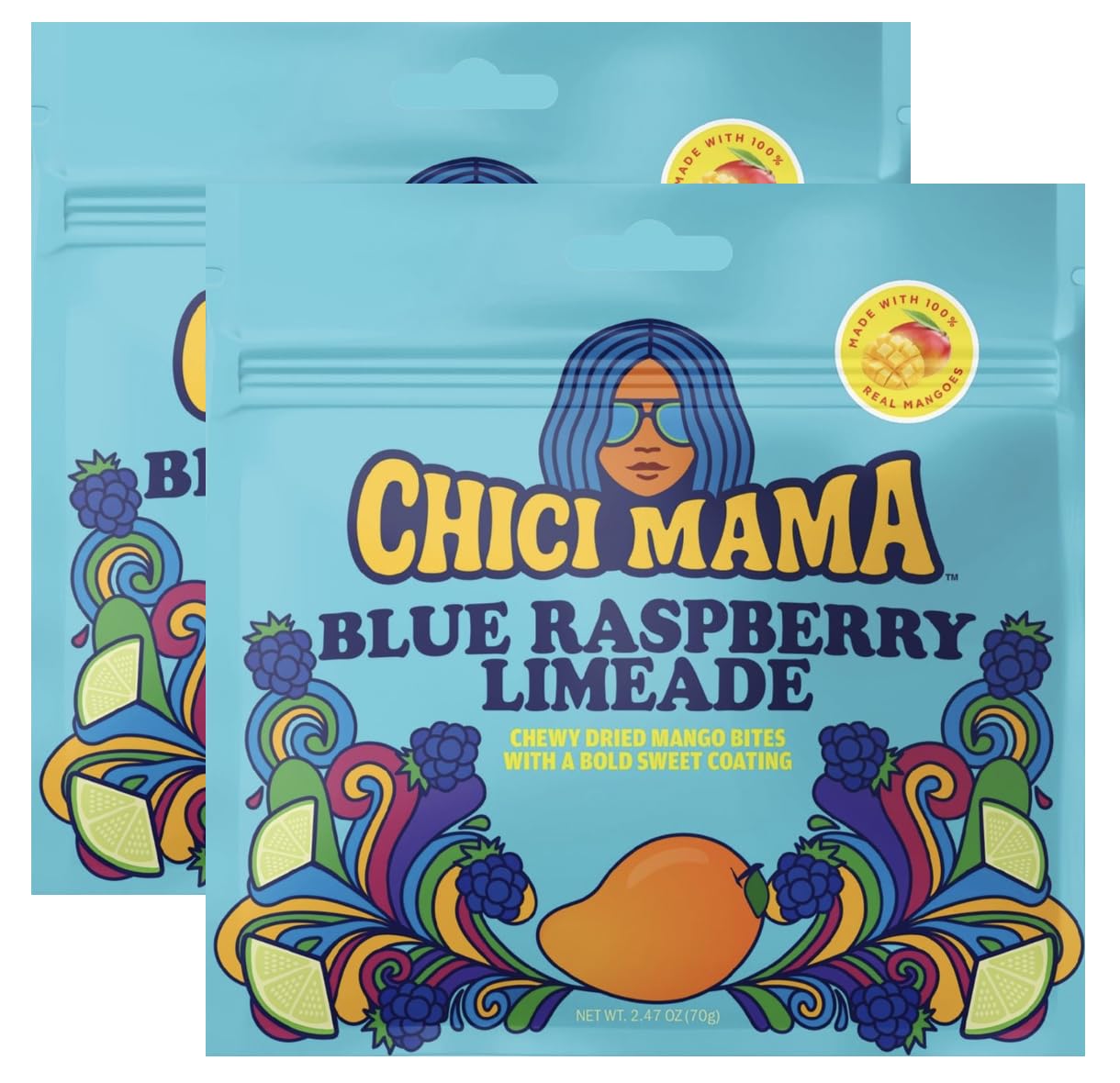 Chici-Mama-Mango-Bites---Blue-Raspberry-Limeade,-Dried-Mango-Snack,--2-Pack-|-with-807