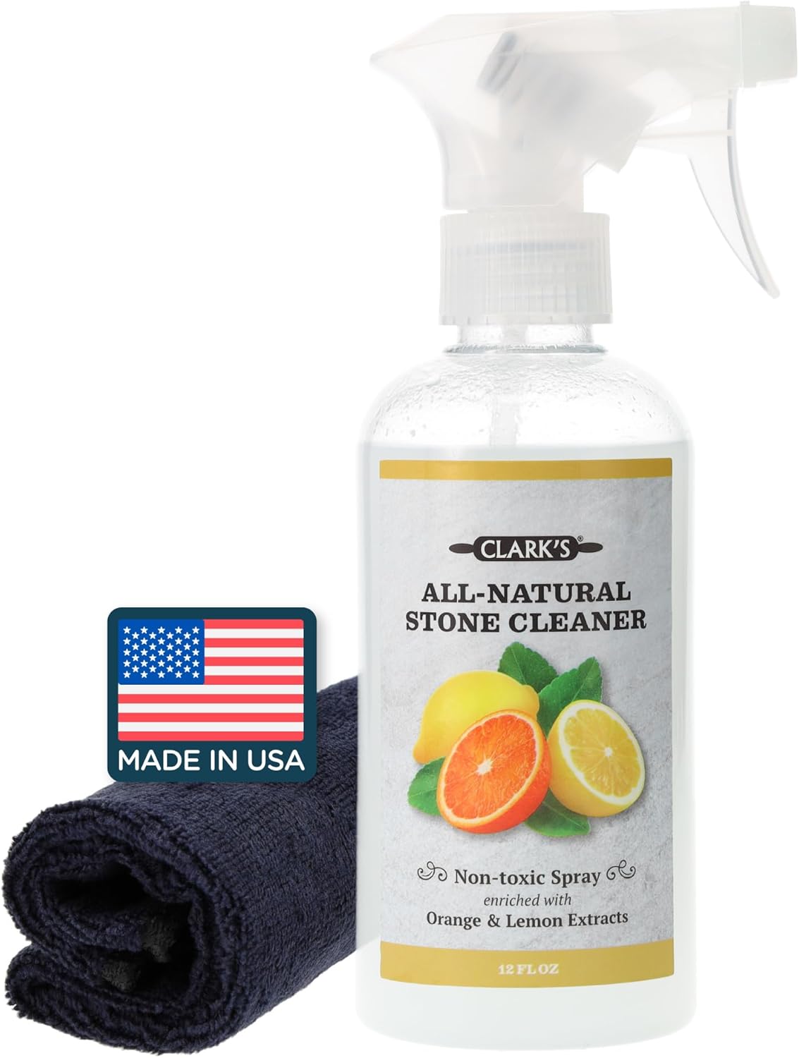 CLARK'S-Natural-Stone-Spray-Cleaner,-with-Microfiber-Cloth-for-Soapstone,-1640