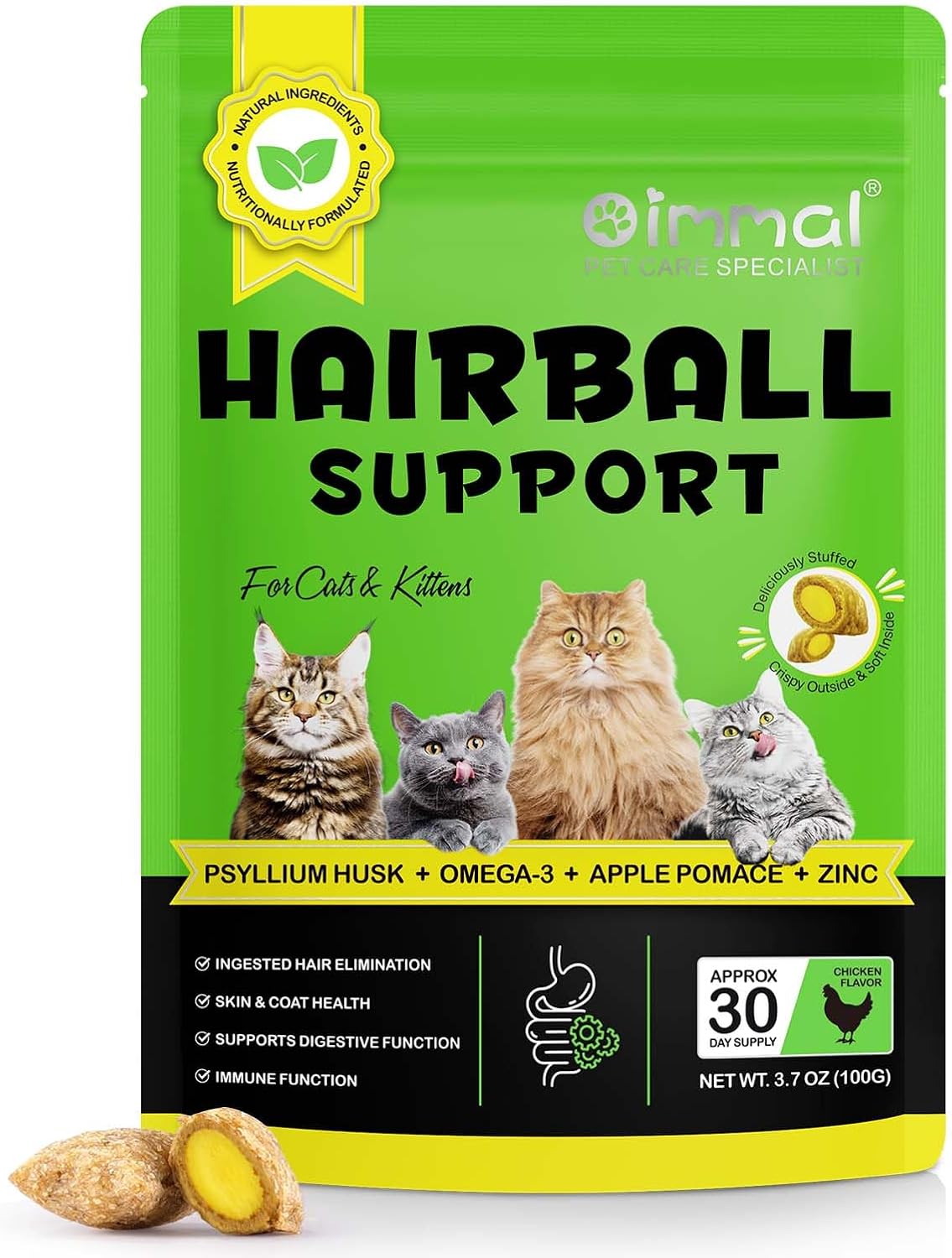 Cat-Hairball-Support-Crunchy-&-Creamy-Chews,Omega-3-&-Zinc-for-Healthy-Skin-&-363