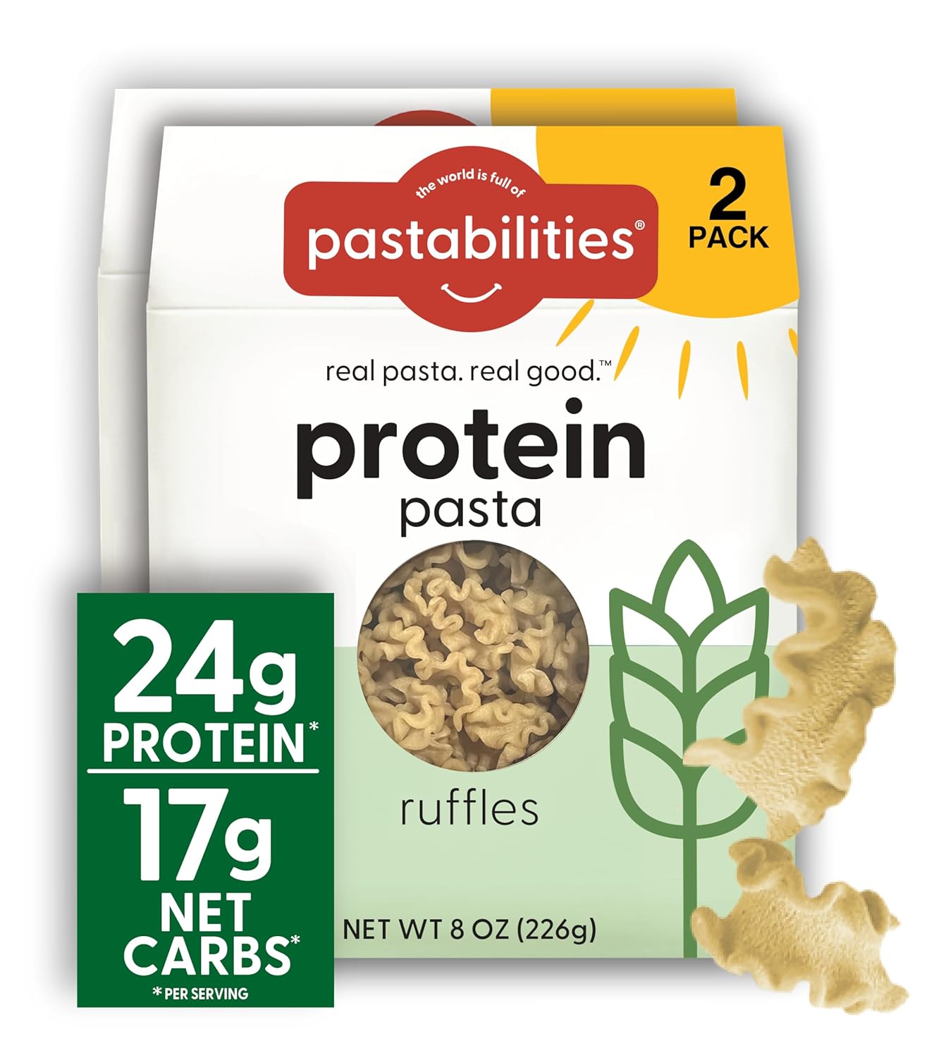 Pastabilities,-Protein-Pasta,-Ruffles---24g-Protein-&-1842
